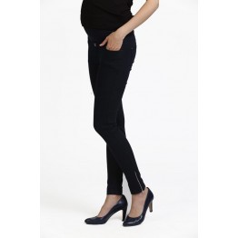 Спортно- елегантен панталон за бременни в черно